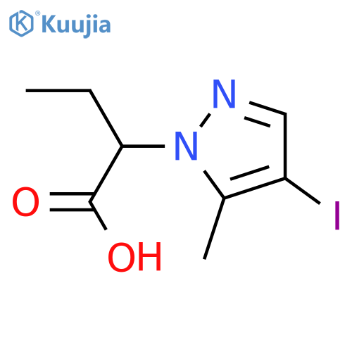 2-(4-Iodo-5-methyl-pyrazol-1-yl)-butyric acid structure