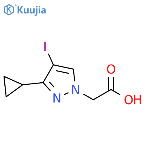 (3-Cyclopropyl-4-iodo-pyrazol-1-yl)-acetic acid structure
