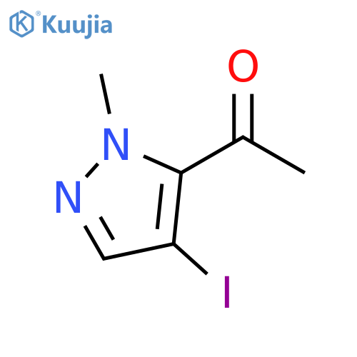1-(4-Iodo-2-methyl-2H-pyrazol-3-yl)-ethanone structure