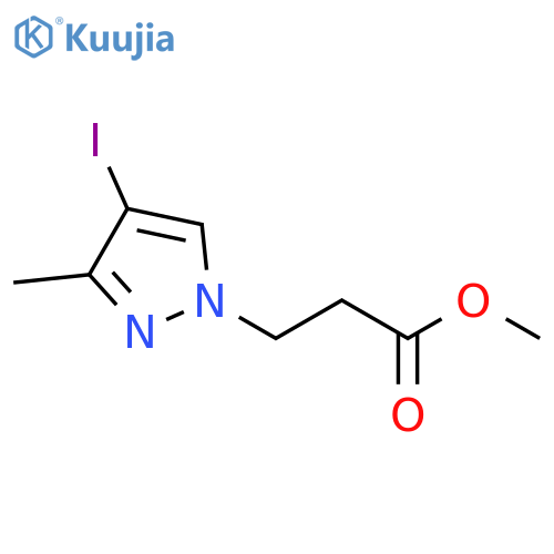3-(4-Iodo-3-methyl-pyrazol-1-yl)-propionic acid methyl ester structure