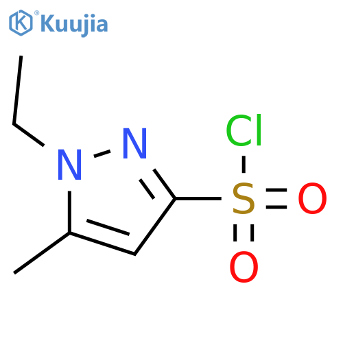 1-Ethyl-5-methyl-1H-pyrazole-3-sulfonyl chloride structure