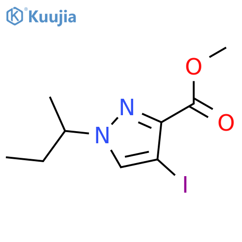 methyl 1-(butan-2-yl)-4-iodo-1H-pyrazole-3-carboxylate structure