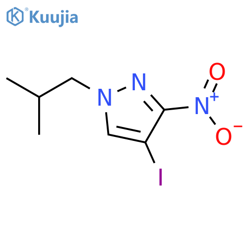 4-Iodo-1-isobutyl-3-nitro-1H-pyrazole structure