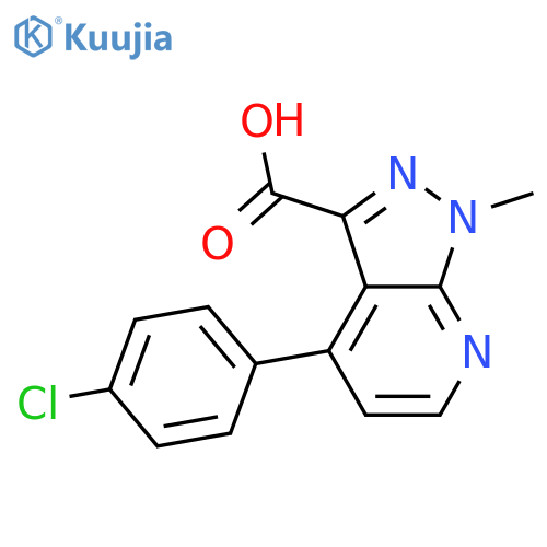 4-(4-Chlorophenyl)-1-methyl-1H-pyrazolo[3,4-b]pyridine-3-carboxylic acid structure