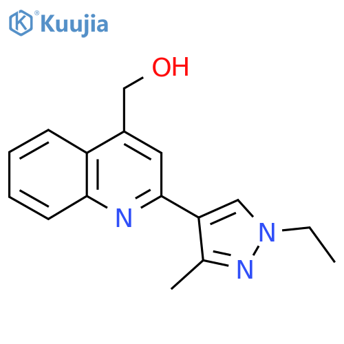 (2-(1-Ethyl-3-methyl-1H-pyrazol-4-yl)quinolin-4-yl)methanol structure