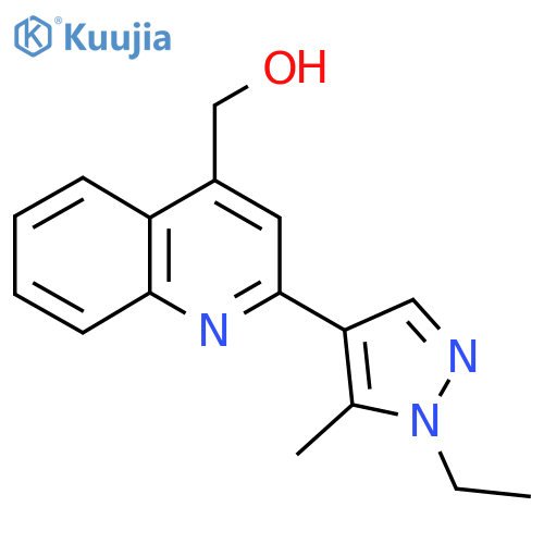 (2-(1-Ethyl-5-methyl-1H-pyrazol-4-yl)quinolin-4-yl)methanol structure