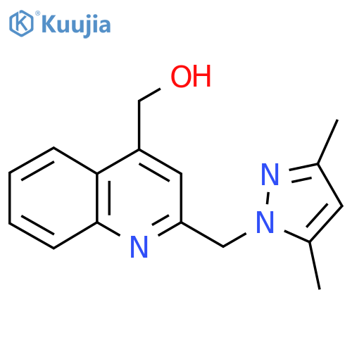 [2-[(3,5-Dimethylpyrazol-1-yl)methyl]quinolin-4-yl]methanol structure
