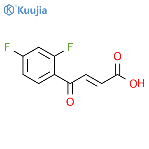 (2E)-4-(2,4-difluorophenyl)-4-oxobut-2-enoic acid structure
