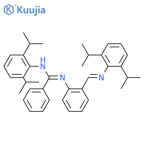 Benzenecarboximidamide, N-[2,6-bis(1-methylethyl)phenyl]-N'-[2-[[[2,6-bis(1-methylethyl)phenyl]imino]methyl]phenyl]- structure