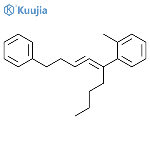 Benzene, 1-(1-butyl-5-phenyl-1,2-pentadien-1-yl)-2-methyl- structure