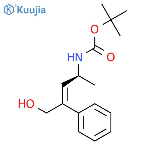 (S,Z)-tert-butyl [4-(hydroxymethyl)-3-phenyl-3-butene-2-yl]carbamate structure