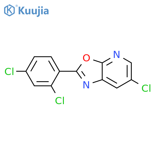 6-Chloro-2-(2,4-dichloro-phenyl)-oxazolo[5,4-b]pyridine structure