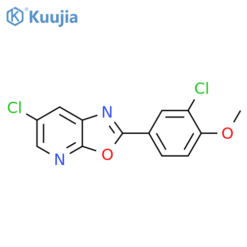 6-Chloro-2-(3-chloro-4-methoxy-phenyl)-oxazolo[5,4-b]pyridine structure
