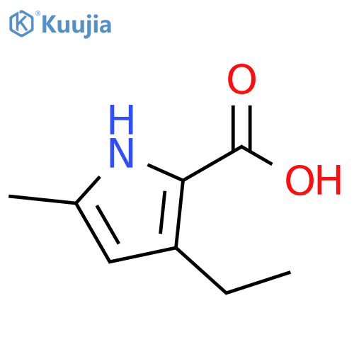 3-ethyl-5-methyl-1H-pyrrole-2-carboxylic acid structure