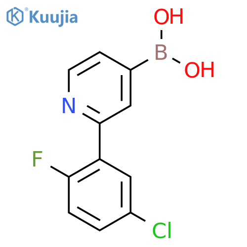 (2-(5-Chloro-2-fluorophenyl)pyridin-4-yl)boronic acid structure
