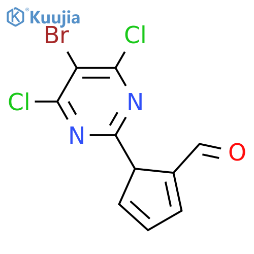 5-(5-bromo-4,6-dichloropyrimidin-2-yl)cyclopenta-1,3-diene-1-carbaldehyde structure