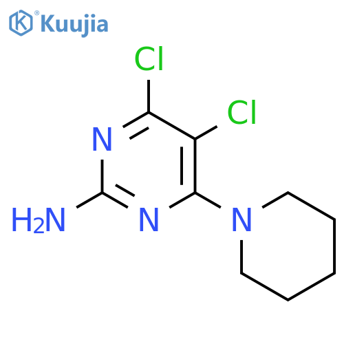 4,5-dichloro-6-piperidin-1-ylpyrimidin-2-amine structure