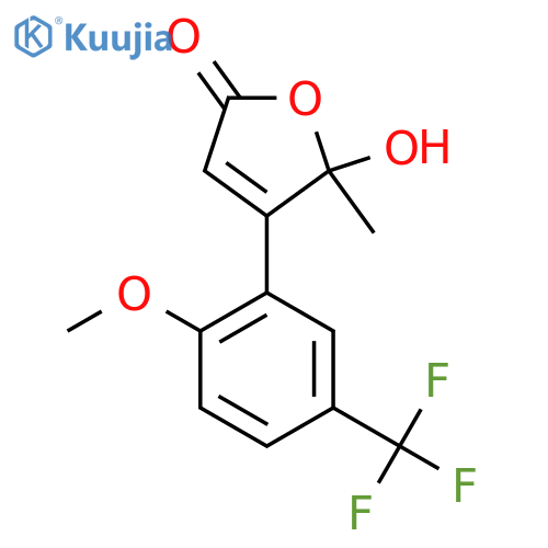 5-Hydroxy-4-(2-methoxy-5-(trifluoromethyl)-phenyl)-5-methylfuran-2(5H)-one structure