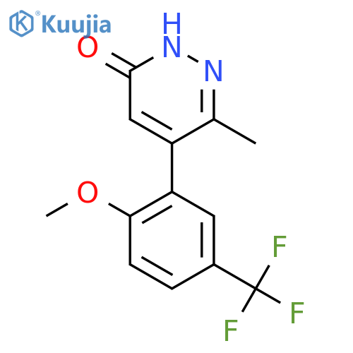 5-(2-Methoxy-5-(trifluoromethyl)phenyl)-6-methylpyridazin-3(2H)-one structure