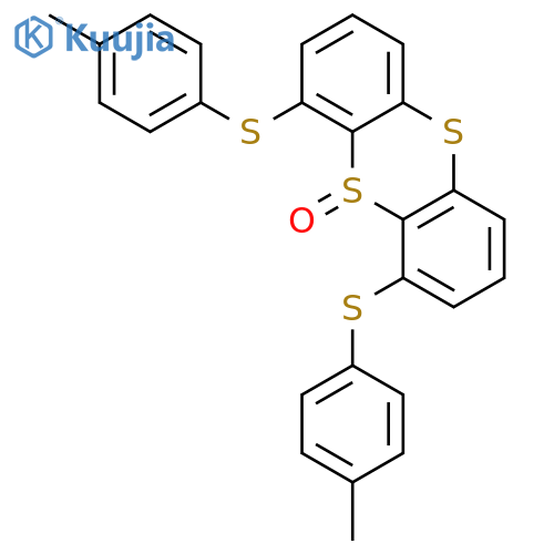 Thianthrene, 1,9-bis[(4-methylphenyl)thio]-, 10-oxide structure