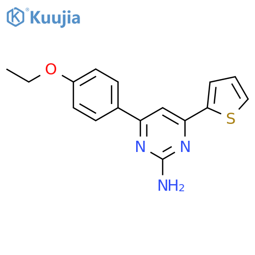 4-(4-ethoxyphenyl)-6-(thiophen-2-yl)pyrimidin-2-amine structure