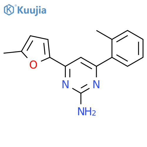 4-(5-methylfuran-2-yl)-6-(2-methylphenyl)pyrimidin-2-amine structure