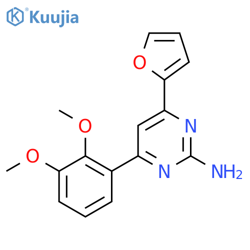 4-(2,3-Dimethoxyphenyl)-6-(furan-2-yl)pyrimidin-2-amine structure