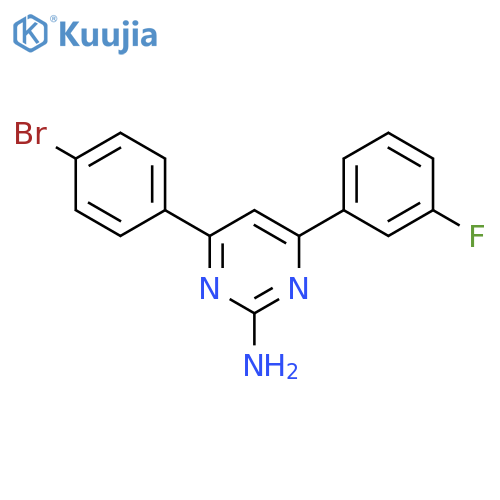 4-(4-bromophenyl)-6-(3-fluorophenyl)pyrimidin-2-amine structure