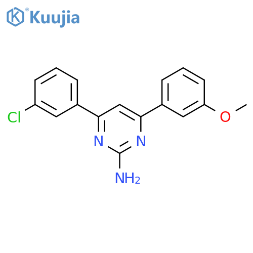 4-(3-chlorophenyl)-6-(3-methoxyphenyl)pyrimidin-2-amine structure