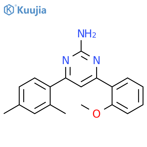 4-(2,4-dimethylphenyl)-6-(2-methoxyphenyl)pyrimidin-2-amine structure