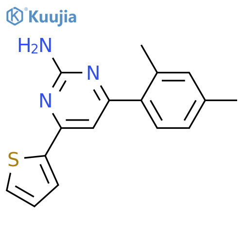 4-(2,4-dimethylphenyl)-6-(thiophen-2-yl)pyrimidin-2-amine structure