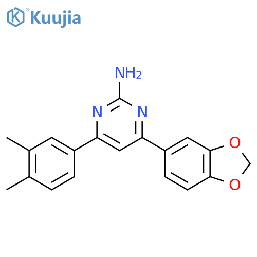 4-(2H-1,3-Benzodioxol-5-yl)-6-(3,4-dimethylphenyl)pyrimidin-2-amine structure