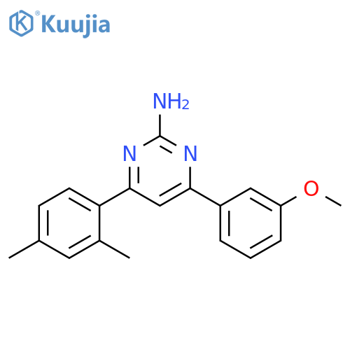 4-(2,4-dimethylphenyl)-6-(3-methoxyphenyl)pyrimidin-2-amine structure