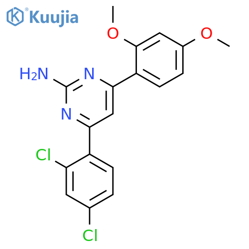 2-Pyrimidinamine, 4-(2,4-dichlorophenyl)-6-(2,4-dimethoxyphenyl)- structure