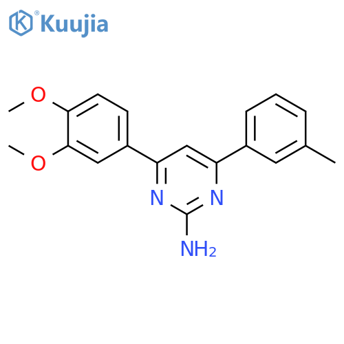 4-(3,4-dimethoxyphenyl)-6-(3-methylphenyl)pyrimidin-2-amine structure
