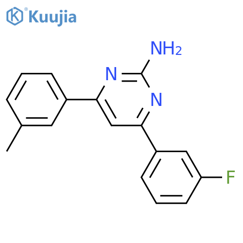 4-(3-fluorophenyl)-6-(3-methylphenyl)pyrimidin-2-amine structure