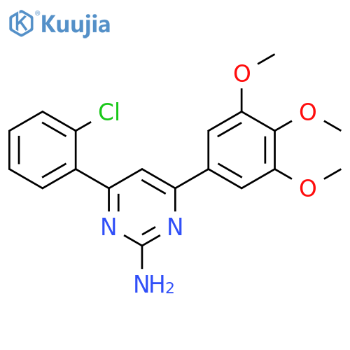 4-(2-chlorophenyl)-6-(3,4,5-trimethoxyphenyl)pyrimidin-2-amine structure