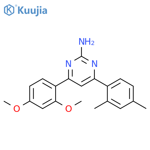 4-(2,4-dimethoxyphenyl)-6-(2,4-dimethylphenyl)pyrimidin-2-amine structure
