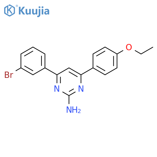 4-(3-bromophenyl)-6-(4-ethoxyphenyl)pyrimidin-2-amine structure