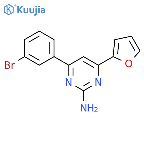4-(3-bromophenyl)-6-(furan-2-yl)pyrimidin-2-amine structure