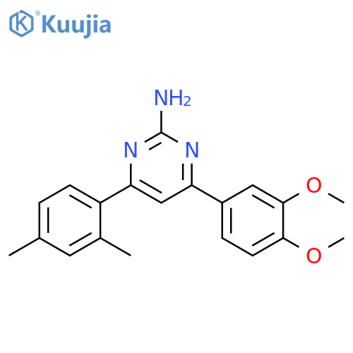 4-(3,4-dimethoxyphenyl)-6-(2,4-dimethylphenyl)pyrimidin-2-amine structure