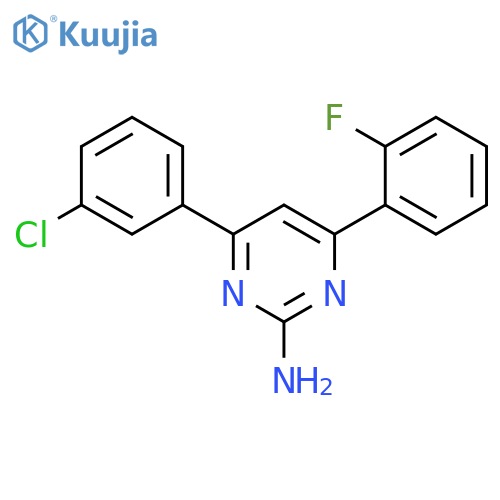 4-(3-chlorophenyl)-6-(2-fluorophenyl)pyrimidin-2-amine structure