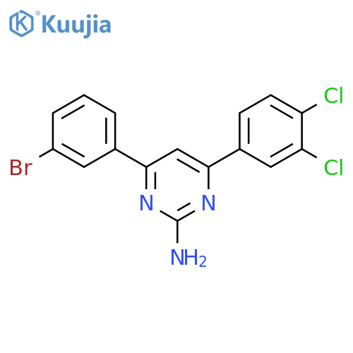 4-(3-bromophenyl)-6-(3,4-dichlorophenyl)pyrimidin-2-amine structure