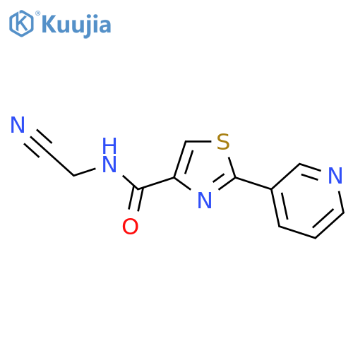N-(cyanomethyl)-2-(pyridin-3-yl)-1,3-thiazole-4-carboxamide structure