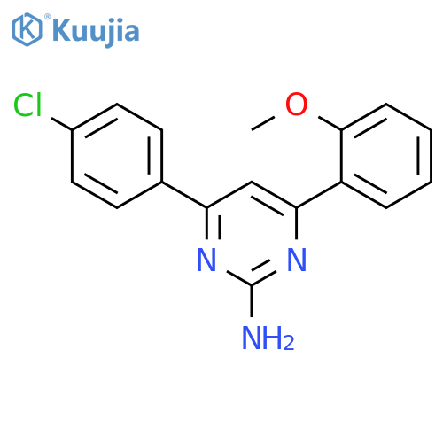 4-(4-chlorophenyl)-6-(2-methoxyphenyl)pyrimidin-2-amine structure