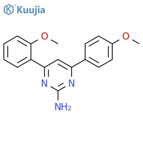 4-(2-methoxyphenyl)-6-(4-methoxyphenyl)pyrimidin-2-amine structure