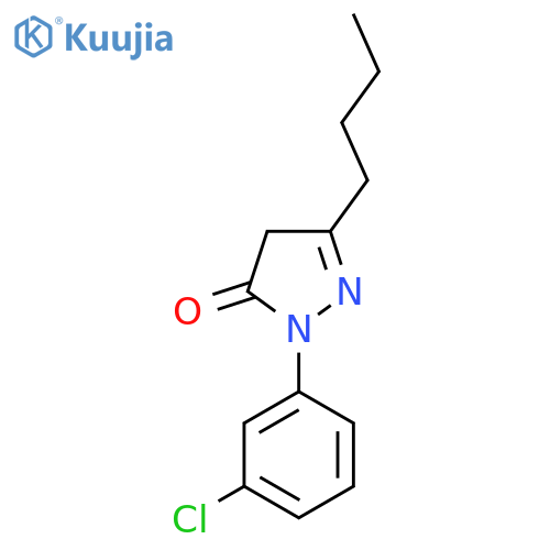 3-Butyl-1-(3-chlorophenyl)-4,5-dihydro-1H-pyrazol-5-one structure
