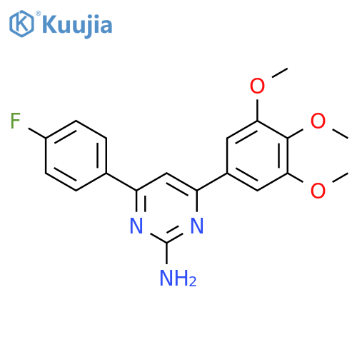 4-(4-fluorophenyl)-6-(3,4,5-trimethoxyphenyl)pyrimidin-2-amine structure