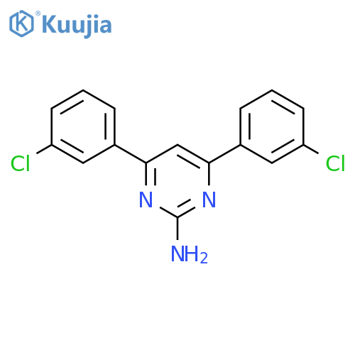 4,6-bis(3-chlorophenyl)pyrimidin-2-amine structure