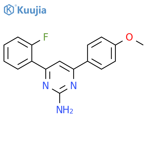 4-(2-fluorophenyl)-6-(4-methoxyphenyl)pyrimidin-2-amine structure